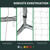 Sportnow weerbestendig voetbaldoel, stabiel metalen frame, scheurbestendig net, 160h x 240l x 85b cm, grijs 6