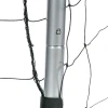 Sportnow weerbestendig voetbaldoel, stabiel metalen frame, scheurbestendig net, 160h x 240l x 85b cm, grijs 9