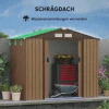 Tuinhuisje met schuifdeuren 2,13 x 1,30 x 1,85cm metaal geel 9