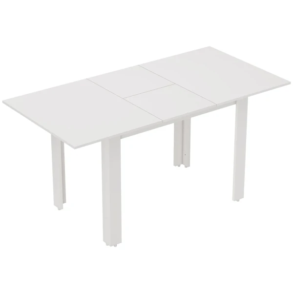 Uitschuifbare eettafel, 120 160 x 70 cm, verstelbare keukentafel voor 4 6 personen, mdf, hoogglans wit 1
