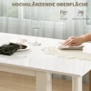 Uitschuifbare eettafel, 120 160 x 70 cm, verstelbare keukentafel voor 4 6 personen, mdf, hoogglans wit 7
