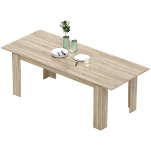 Uitschuifbare eettafel, uitbreidbaar van 180 naar 260 cm, voor 6 10 personen, hout 1