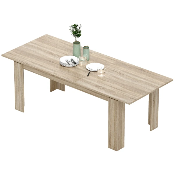 Uitschuifbare eettafel, uitbreidbaar van 180 naar 260 cm, voor 6 10 personen, hout 1