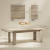 Uitschuifbare eettafel, uitbreidbaar van 180 naar 260 cm, voor 6 10 personen, hout 4