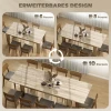 Uitschuifbare eettafel, uitbreidbaar van 180 naar 260 cm, voor 6 10 personen, hout 5