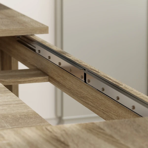 Uitschuifbare eettafel, uitbreidbaar van 180 naar 260 cm, voor 6 10 personen, hout 9