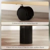 Verrijdbaar podiumstandaard, spreekgestoelte met opvouwbare zijvleugels, laptop tafel met lade en planken, eikenhout look 8