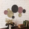 Wanddecoratie set in schijfontwerp, 8 metalen schijven, veelzijdig inzetbaar, meerkleurig 10