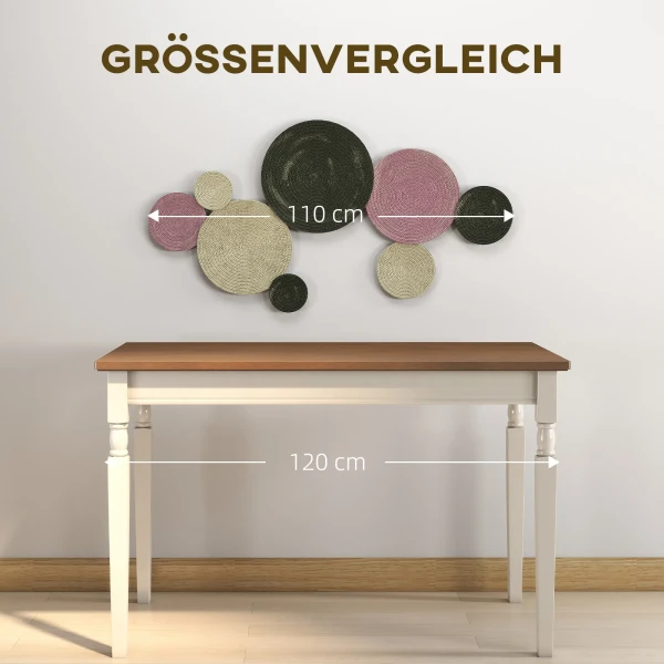 Wanddecoratie set in schijfontwerp, 8 metalen schijven, veelzijdig inzetbaar, meerkleurig 8