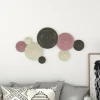 Wanddecoratie set in schijfontwerp, 8 metalen schijven, veelzijdig inzetbaar, meerkleurig 9