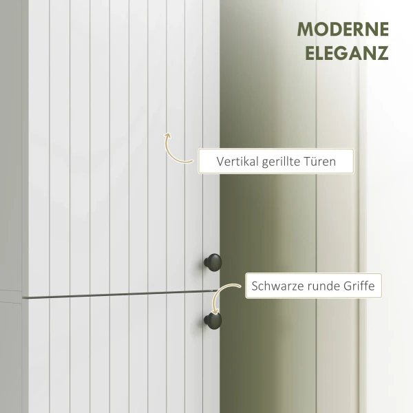 Wandgemonteerde badkamerkast, gelakte oppervlakte, 6 planken, mdf, wit 8
