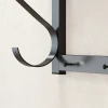 Wandgemonteerde kledingrek, kledinghaken, 5 haken, bovenste vak, veelzijdig, grijs 10