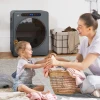 Wasdroger, 6 programma's, 40 60℃, 4 kg capaciteit, compact, touch bediening, grijs 9