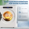 Wasdroger, 6 programma's, 40 60℃, 4 kg capaciteit, compact, touch bediening, wit 6