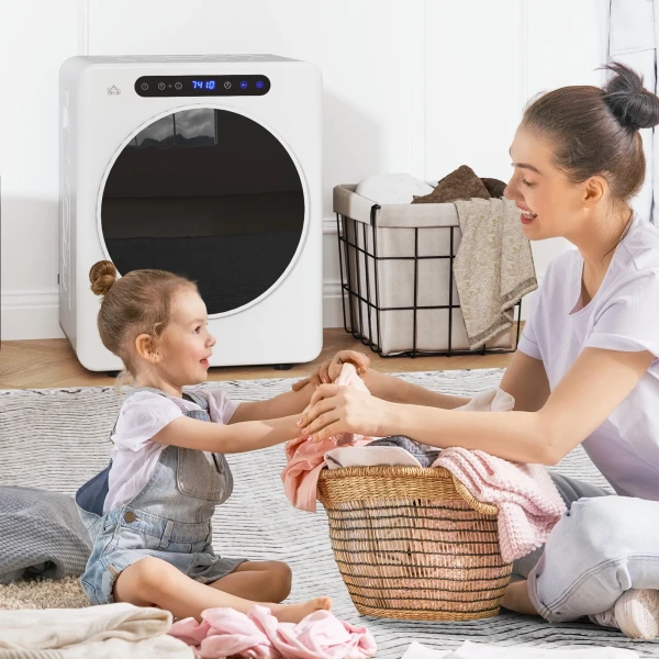 Wasdroger, 6 programma's, 40 60℃, 4 kg capaciteit, compact, touch bediening, wit 9