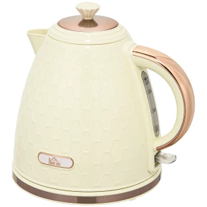 Waterkoker, 2200w, kijkvenster, filter, snelkoker, beige 1