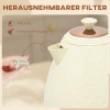Waterkoker, 2200w, kijkvenster, filter, snelkoker, beige 8