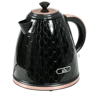 Waterkoker, 2200w, kijkvenster, filter, snelkoker, zwart 1
