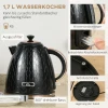 Waterkoker en broodrooster set, 1,7 l, verschillende modi, led indicatoren, zwart 5