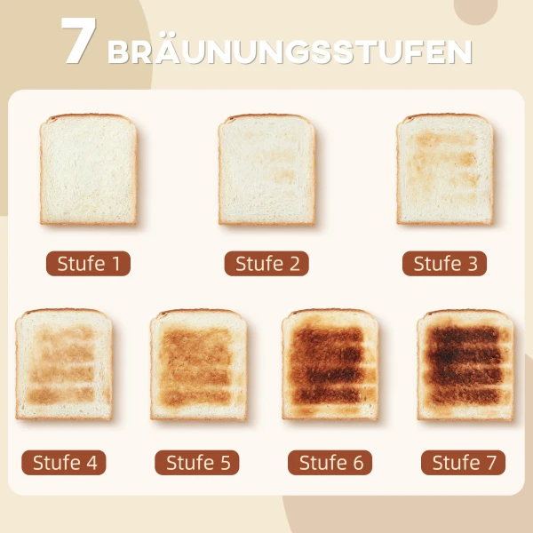 Waterkoker en broodrooster set, 7 bruiningsniveaus, 1,7 l, kunststof, roestvrij staal, zwart 7