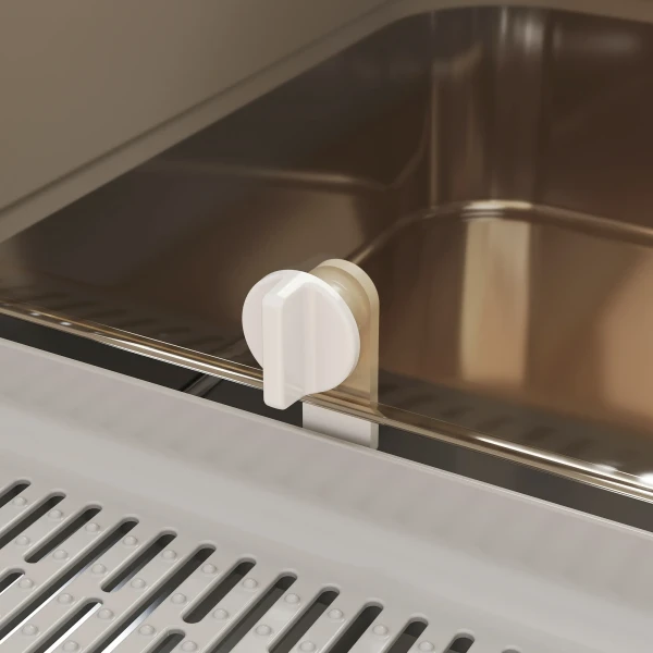 Xxl roestvrijstalen kattenbak met klapdeksel, kattenbak met schep, voor grote katten tot 12 kg, makkelijk te reinigen 10