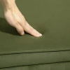 Zitbank met klapdeksel en opbergruimte, stoffen bekleding, hout, metaal, donkergroen+goudkleurig 10