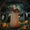 150 cm halloween decoratie halloween heks met led verlichting, geluidsfunctie verstelbare armen, hoofd 2