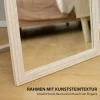 160 x 50 cm volledige lichaamsspiegel, veelzijdig te gebruiken, rechthoekig ontwerp met frame, wit 7