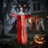 165 cm halloween decoratie halloween clown met led verlichting, geluidsfunctie lichaamseffect 9
