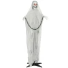 183cm halloween decoratie halloween magere hein met led verlichting, geluidsfunctie, voordeur decoratie met verstelbare armen, hoofd, tuin decoratiefiguur op ware grootte voor feest 1