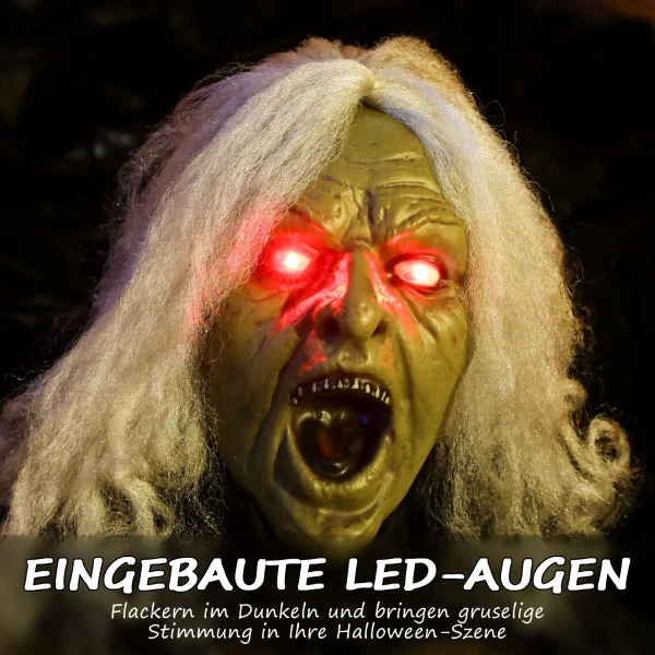 183cm halloween decoratie halloween zombie oude met led verlichting, geluidsfunctie, voor feest 6