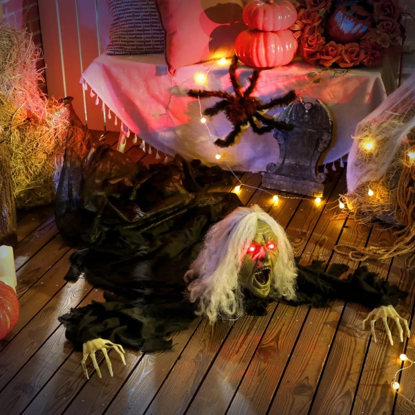 183cm halloween decoratie halloween zombie oude met led verlichting, geluidsfunctie, voor feest 8