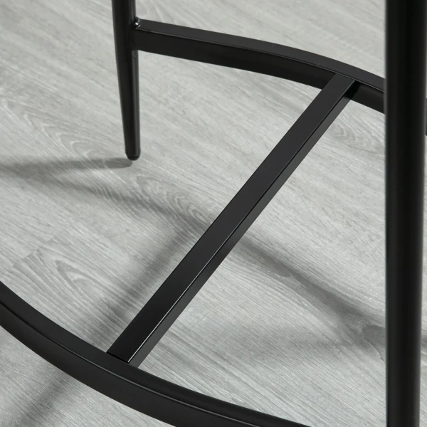 2 delige set barkrukken, gestoffeerde zitplaatsen, stalen frame, 120 kg draagvermogen, grijs 10