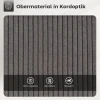 2 delige set barkrukken met corduroy bekleding en stalen poten, gestoffeerde stoelen voor keukeneiland, eetkamer, grijs 6