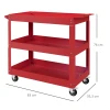 3 traps gereedschapswagen, 4 wielen, staal, 83b x 35,3t x 76h cm, rood 4