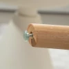 Accentstoel, gestoffeerde stoel met pluche bekleding, schuimkussen, oorfauteuil, beige 10
