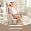 Accentstoel, gestoffeerde stoel met pluche bekleding, schuimkussen, oorfauteuil, beige 5