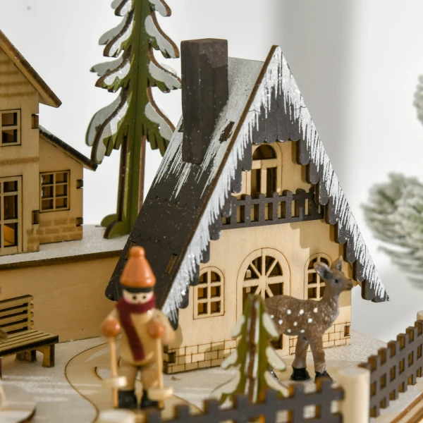 Adventskalender adventskalenderbox kerstdecoratie, led lampjes, 24 lades, natuur 8