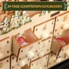 Adventskalender, kerstdorp, 18 leds, 24 laden, herbruikbaar, 45 x 9 x 42,5 cm 6