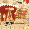 Adventskalender, kerstdorp, 18 leds, 24 laden, herbruikbaar, 45 x 9 x 42,5 cm 8