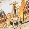 Adventskalender, kerstdorp, 18 leds, 24 laden, herbruikbaar, 45 x 9 x 42,5 cm 9