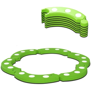 Aiyaplay balanceerbalken, 6 gebogen segmenten, sensorische verhogingen, 50 kg draagvermogen, groen 1