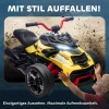 Aiyaplay elektrisch kindervoertuig, omgekeerd driewieler design, batterij aangedreven, mp3 speler, claxon, 2 snelheden, led lampen, 3 8 jaar, geel 8