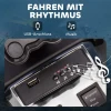 Aiyaplay elektrisch kindervoertuig, omgekeerd driewieler design, batterij aangedreven, mp3 speler, claxon, 2 snelheden, led lampen, 3 8 jaar, geel 9