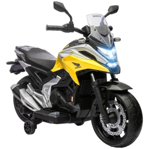 Aiyaplay elektrische kinder motor, honda, 3 km/u, muziek & licht, 3 6 jaar, tot 30 kg, geel 1