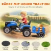 Aiyaplay elektrische kindtractor, opzit tractor met afstandsbediening, zachte start, voor kinderen van 3 8 jaar, blauw 10