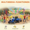 Aiyaplay elektrische kindtractor, opzit tractor met afstandsbediening, zachte start, voor kinderen van 3 8 jaar, blauw 9