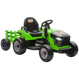 Aiyaplay elektrische kindtractor, opzit tractor met afstandsbediening, zachte start, voor kinderen van 3 8 jaar, groen 1