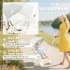 Aiyaplay kinder driewieler, omvormbare baby buggy, 5 in 1 ontwerp, afneembare duwstang, verstelbaar, veiligheidsgordel, opbergtas, 1 3 jaar, crèmewit 7