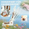 Aiyaplay kinder driewieler, omvormbare baby buggy, 5 in 1 ontwerp, afneembare duwstang, verstelbaar, veiligheidsgordel, opbergtas, 1 3 jaar, crèmewit 8